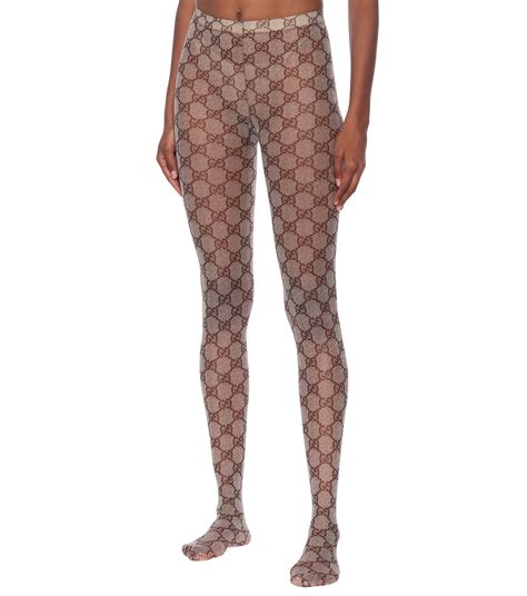 gucci strumpfhose mit gg muster|gucci lace tights.